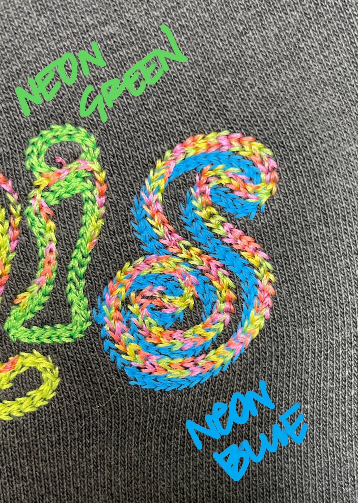 Neon blue and neon green options, pick ONE