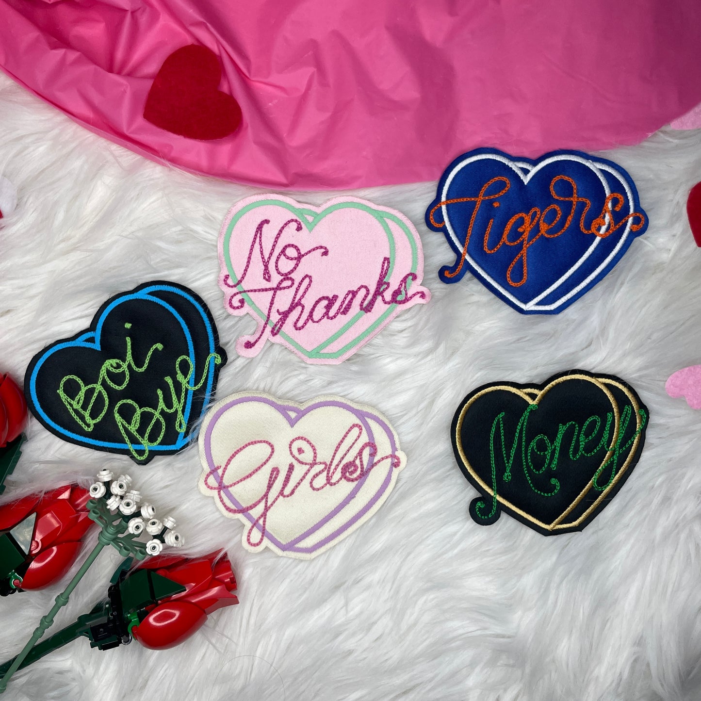 LUVR GRL IRL Custom Sweetheart Patches