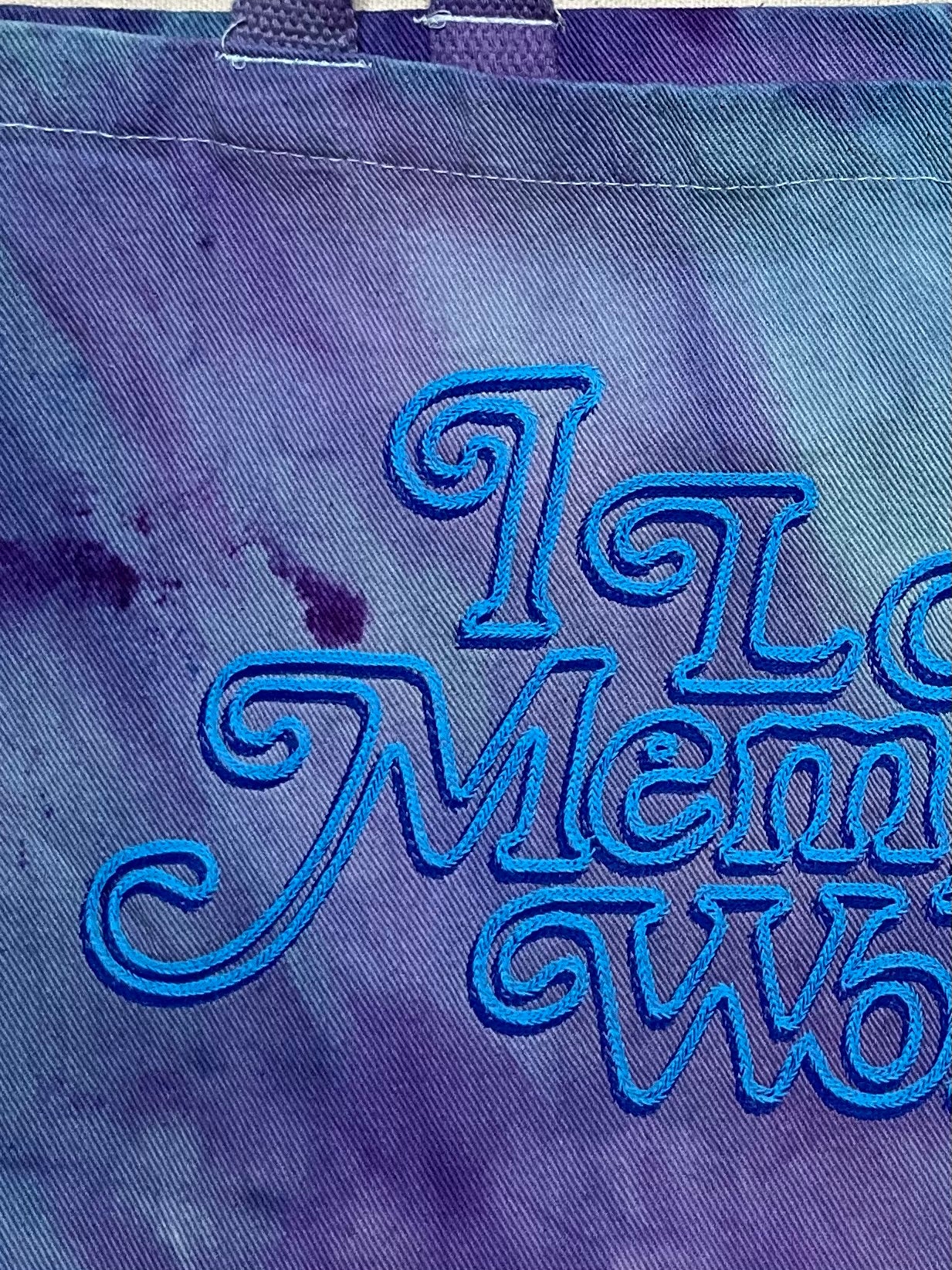 “I Love Memphis Women” Trippy Drippy Tote, Tiger Blue
