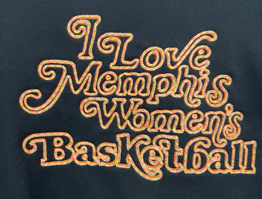 1 of 1 Neon ‘I Love Memphis Women’s Basketball’ Sweatshirt
