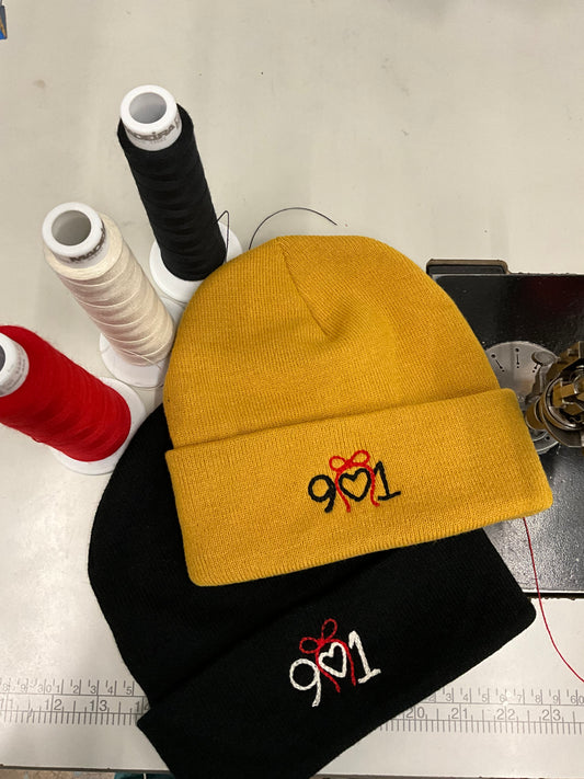 901 Bow Chainstitched Beanie