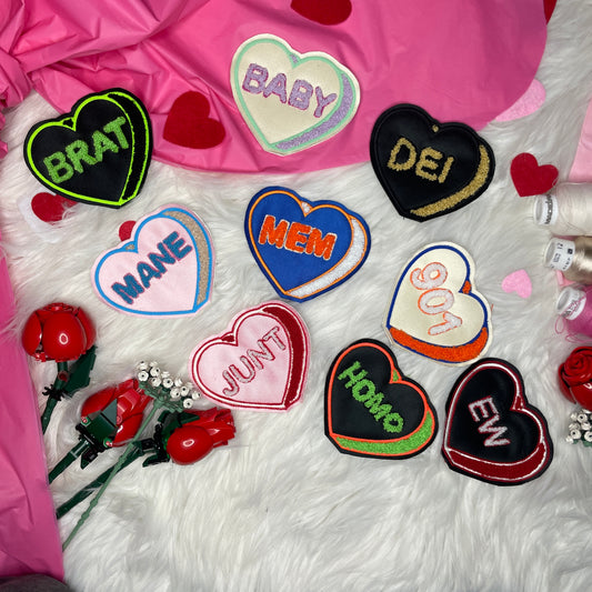 LUVR GRL IRL Custom Sweetheart Patches
