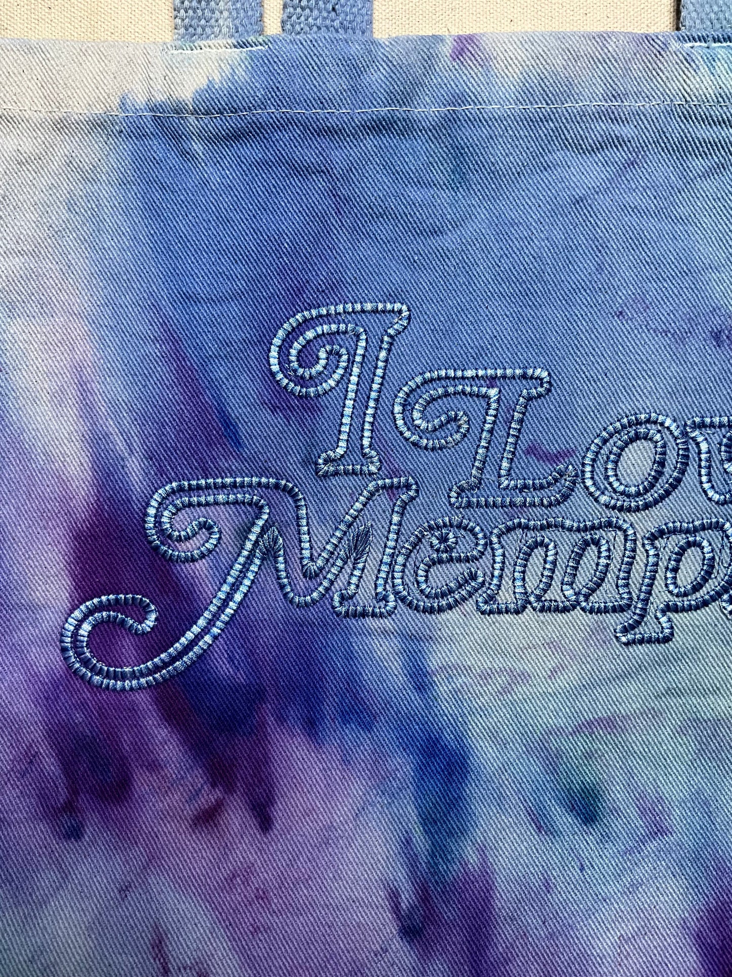 “I Love Memphis” Trippy Drippy Tote, Memphis Blue