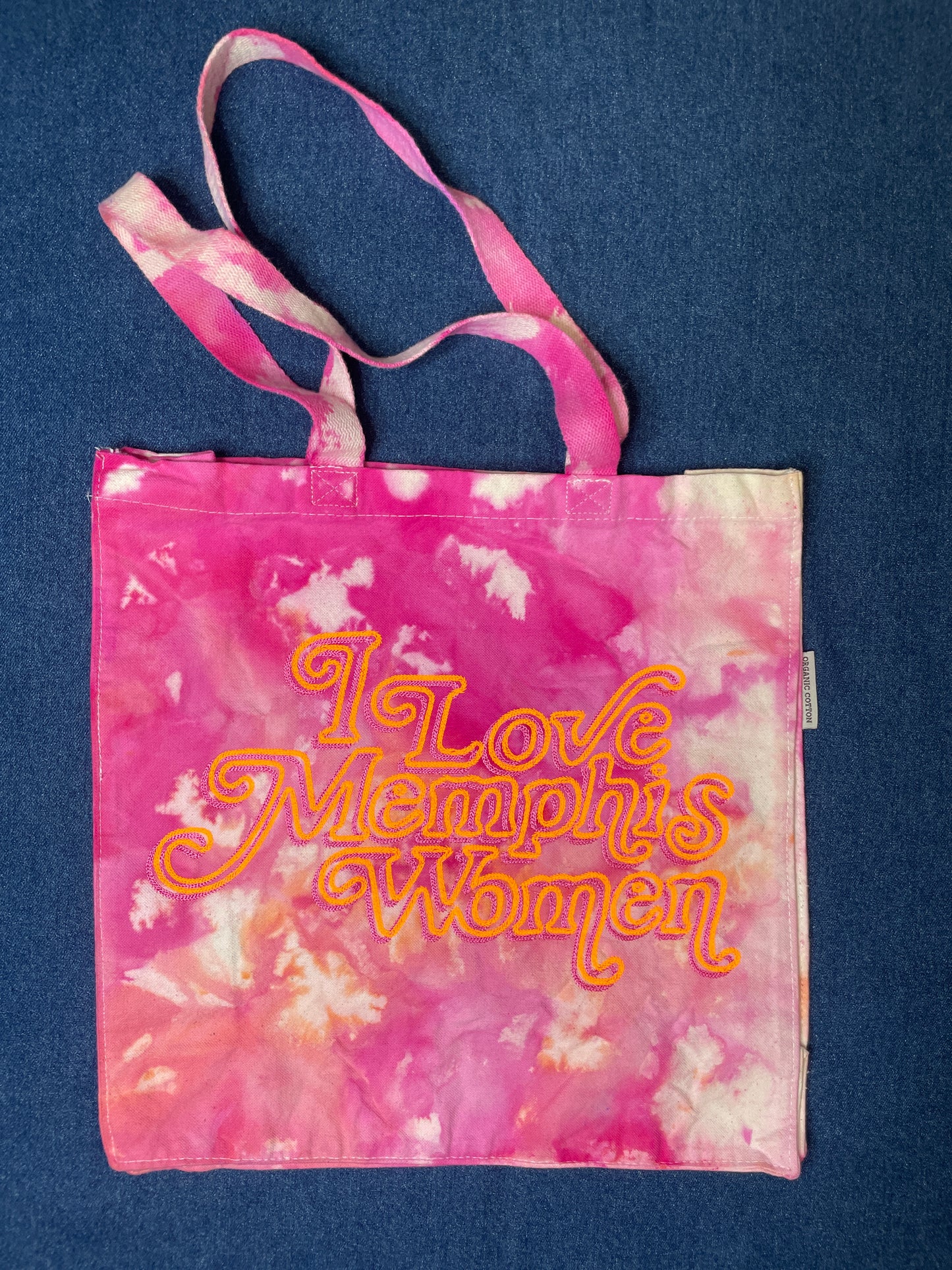 “I Love Memphis Women” Trippy Glow Shopper Tote, Watermelon & Dragon Fruit