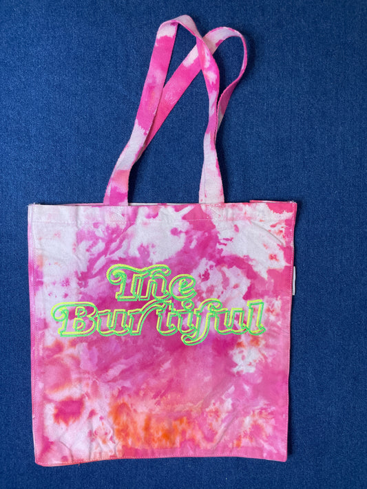 “The Burtiful” Trippy Glow Shopper Tote, Watermelon & Lime