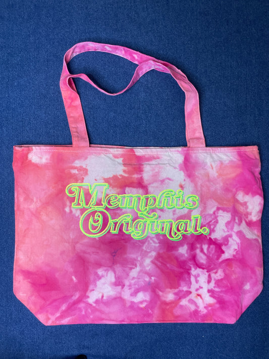 “Memphis Original” Trippy Glow Beach Tote, Watermelon & Lime