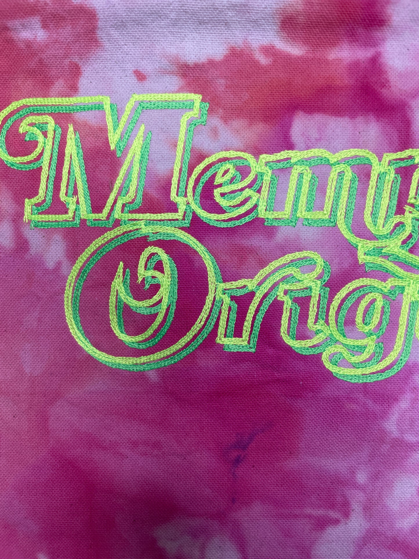 “Memphis Original” Trippy Glow Beach Tote, Watermelon & Lime