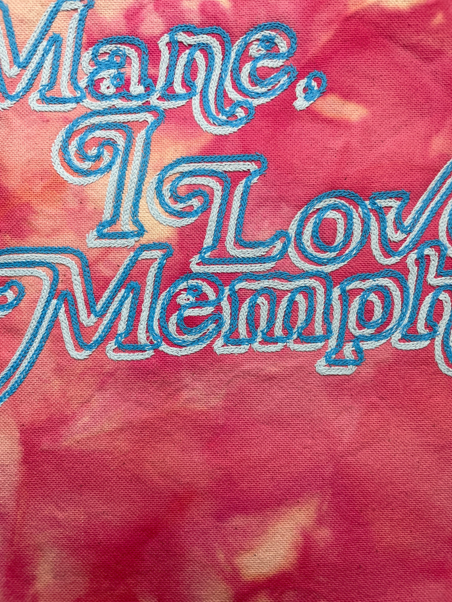 “Mane, I Love Memphis!” Trippy Glow Beach Tote, Watermelon & Blueberry