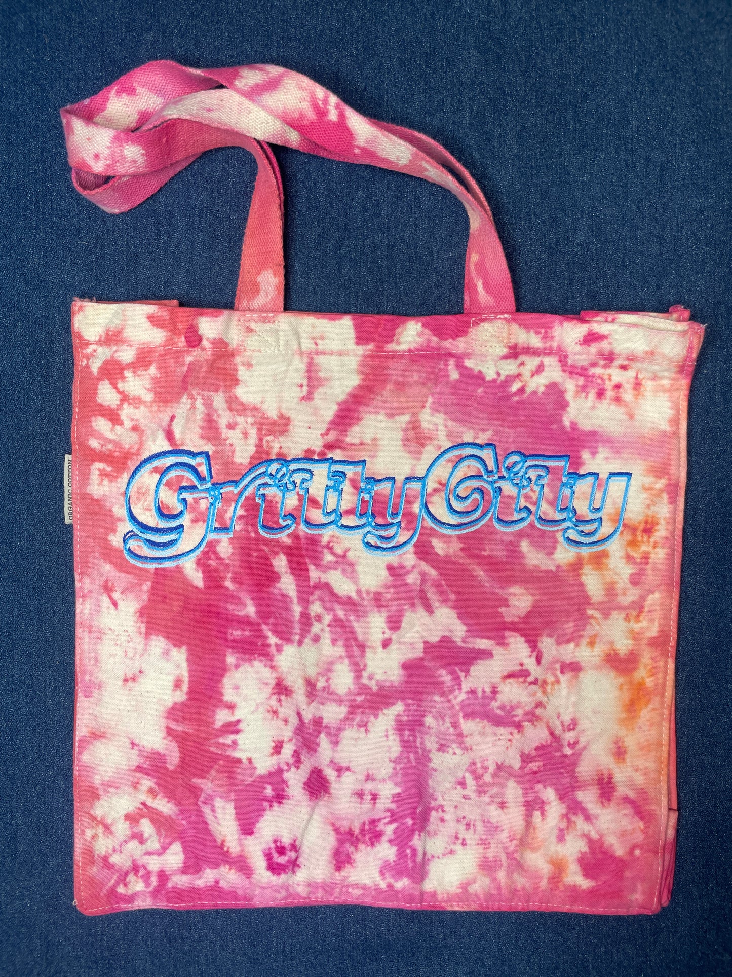 “Gritty City” Trippy Glow Shopper Tote, Watermelon & Blueberry