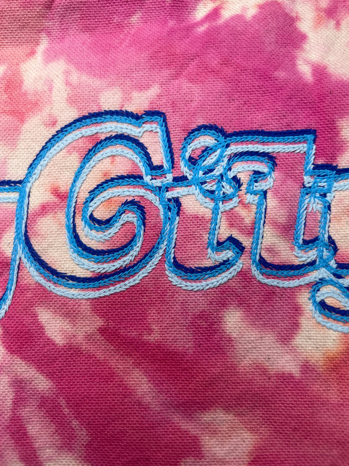 “Gritty City” Trippy Glow Shopper Tote, Watermelon & Blueberry