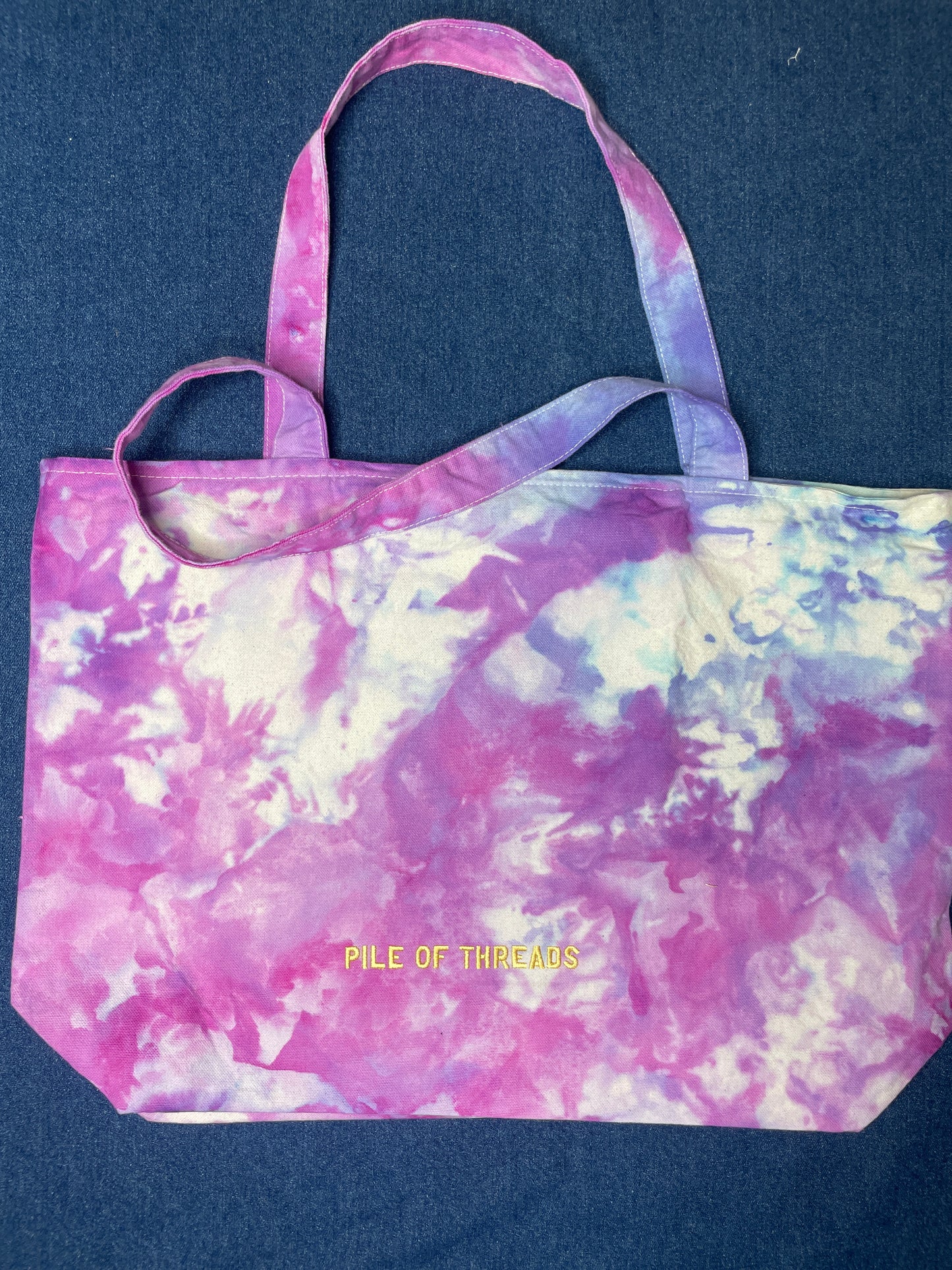“Memphis Original” Trippy Glow Beach Tote, Blueberry & Lime