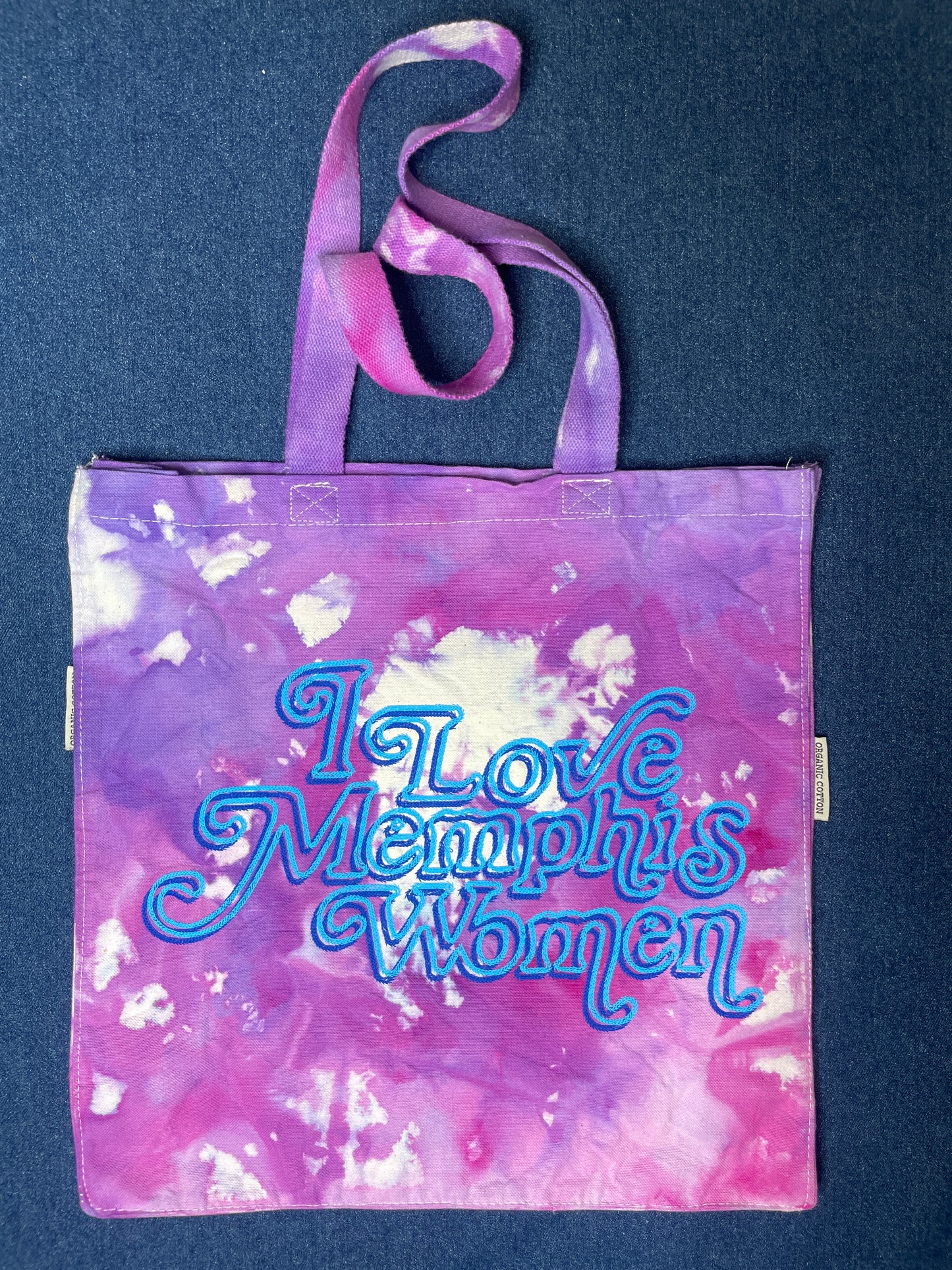 “I Love Memphis Women” Trippy Glow Shopper Tote, Blueberry