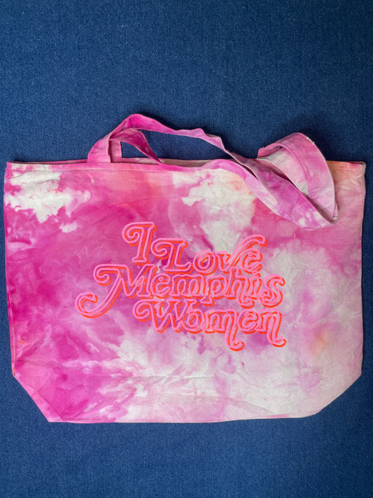 “I Love Memphis Women” Trippy Glow Beach Tote, Watermelon