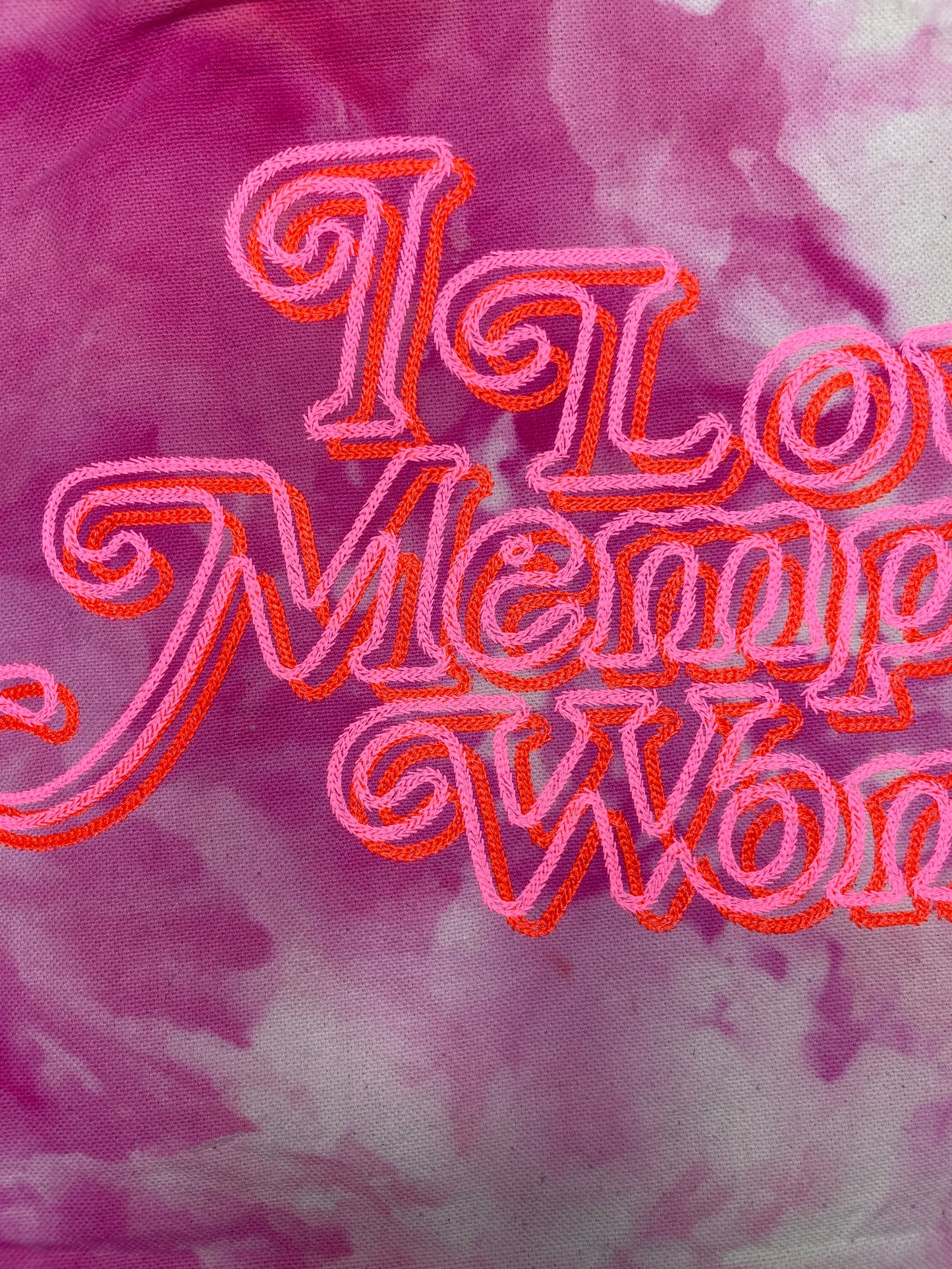 “I Love Memphis Women” Trippy Glow Beach Tote, Watermelon