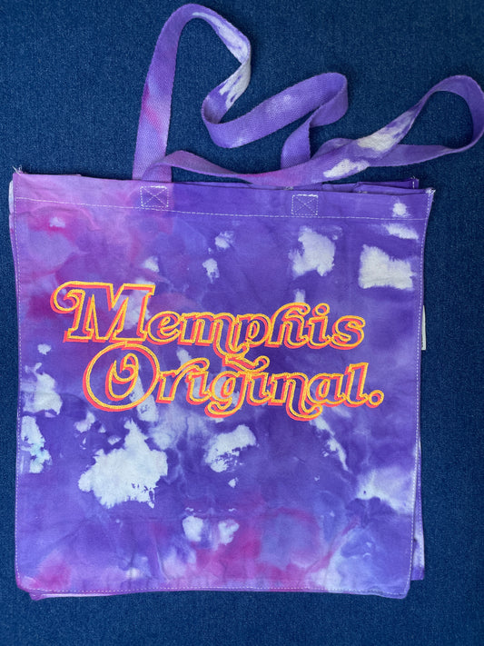 “Memphis Original” Trippy Glow Shopper Tote, Blueberry & Citrus