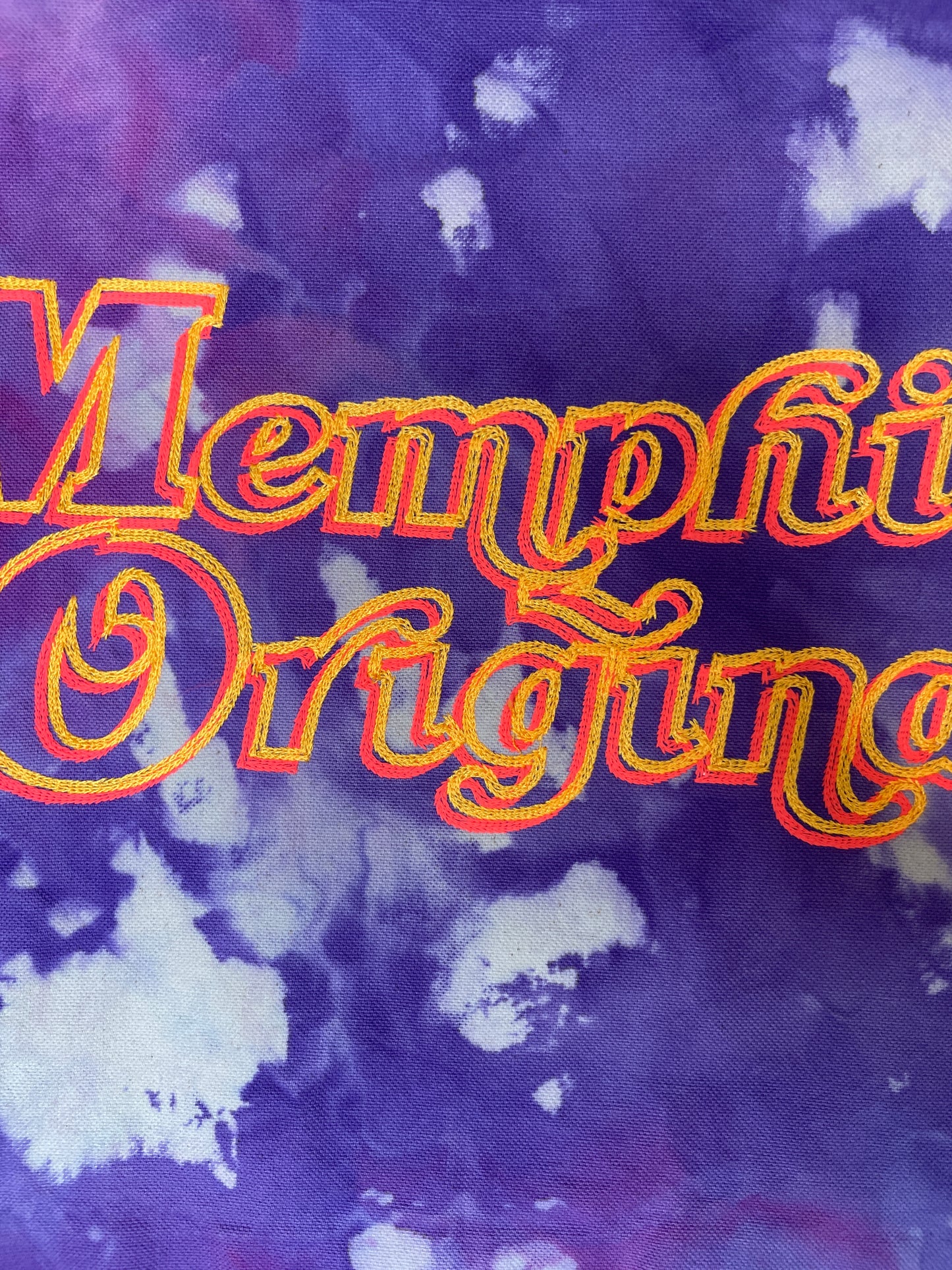 “Memphis Original” Trippy Glow Shopper Tote, Blueberry & Citrus