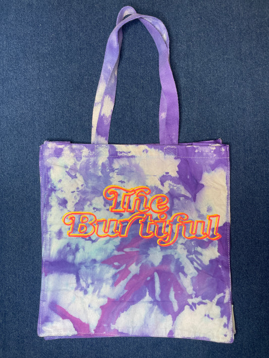 “The Burtiful” Trippy Glow Shopper Tote, Blueberry & Citrus