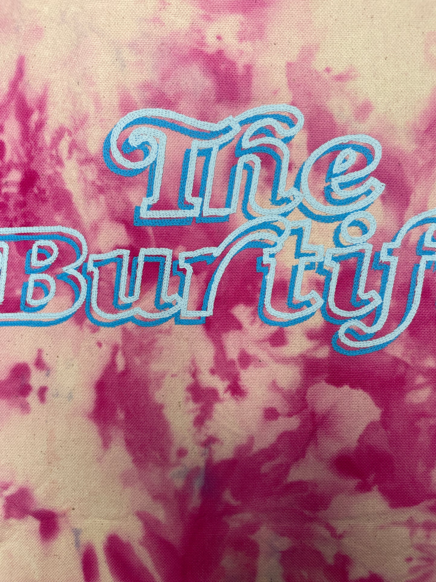 “The Burtiful” Trippy Glow Beach Tote, Watermelon Blues