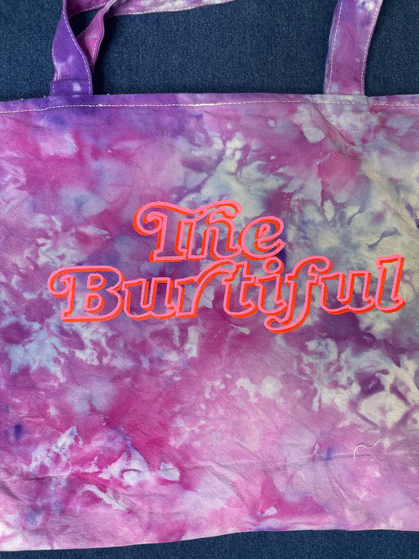 “The Burtiful” Trippy Glow Beach Tote, Blueberry & Watermelon