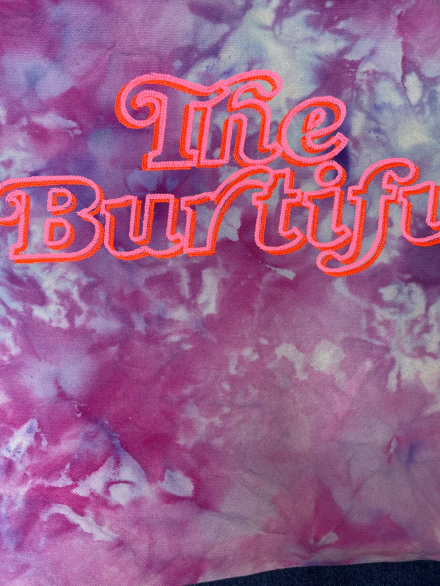 “The Burtiful” Trippy Glow Beach Tote, Blueberry & Watermelon